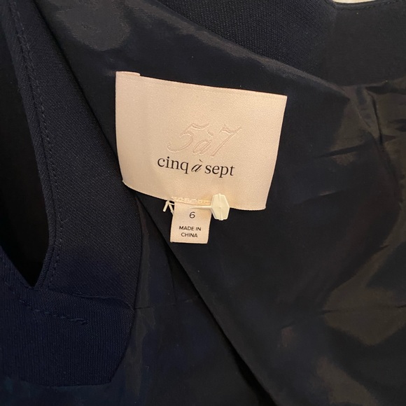 Cinq á sept long navy dress - Picture 14 of 16